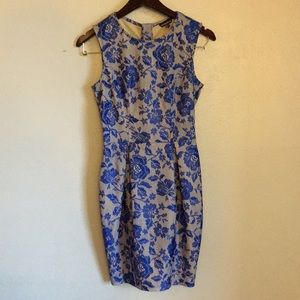 Warehouse Bonded Lace Lantern Dress